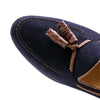 Zelli Italia 16-584-NVY NAPLES Italian Kid Suede with Embossed Crocodile Tassel