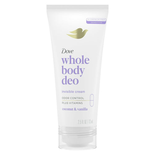 Dove Whole Body Women's Deodorant Invisible Cream Coconut & Vanilla Aluminum Free, 2.5 oz EasyOptionXY LLC