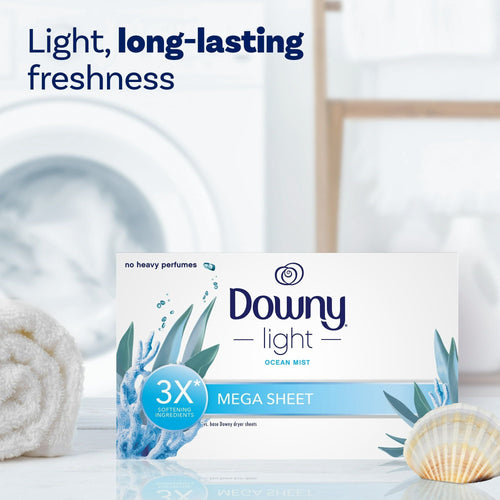 Downy Light Mega Dryer Sheets, Ocean Mist, 80 Count EasyOptionXY LLC