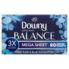 Downy Infusions Mega Dryer Sheets, BALANCE, Crisp Rain and Blue Eucalyptus, 80 Count EasyOptionXY LLC