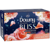Downy Infusions Dryer Sheets, Laundry Fabric Softener, Bliss, Sparkling Amber & Rose, 200 Count. EasyOptionXY LLC