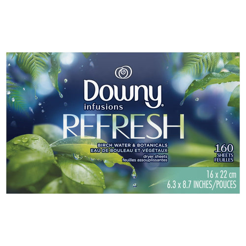 Downy Infusions Fabric Softener Dryer Sheets, Refresh, Birch Water & Botanicals, 160 Ct EasyOptionXY LLC