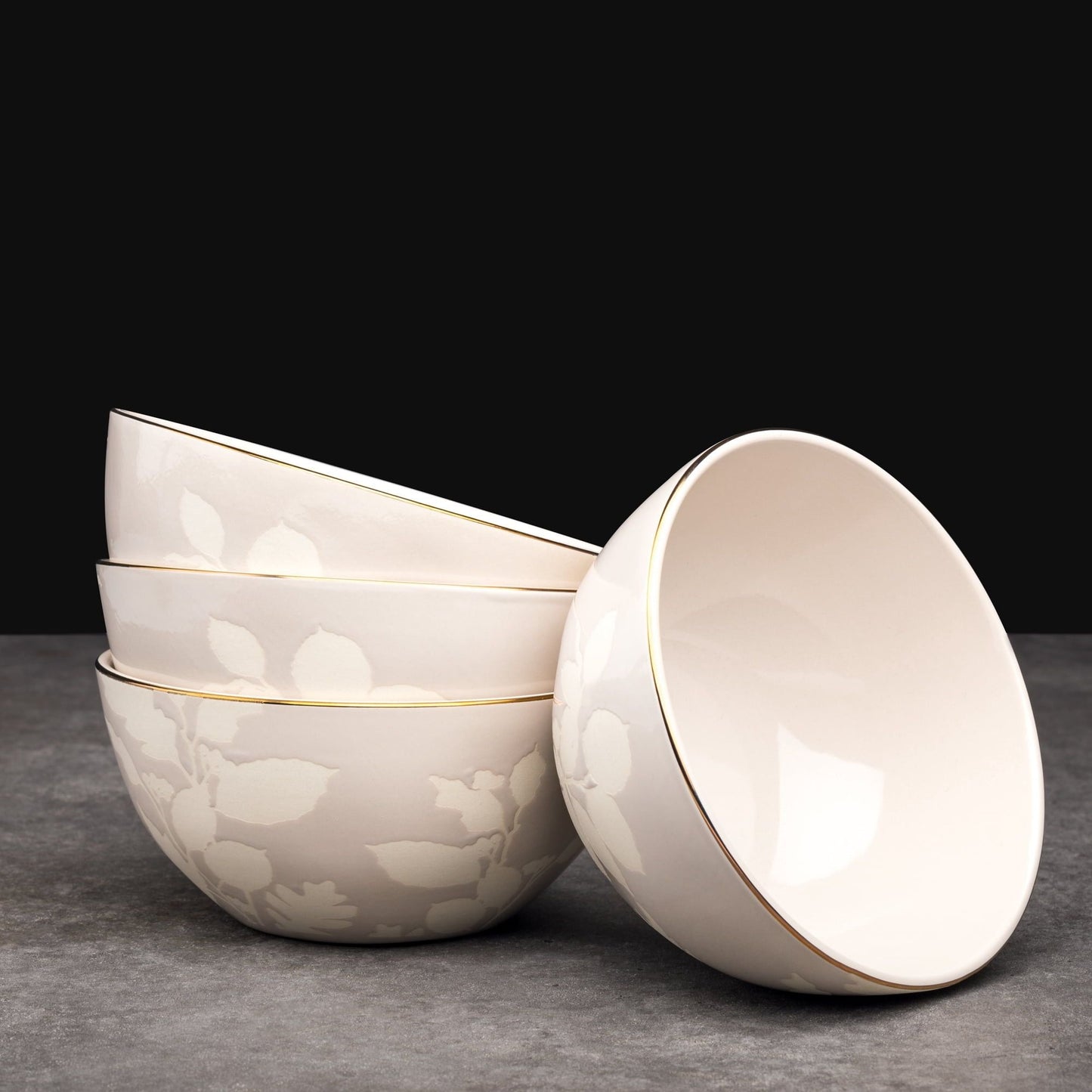 Thyme & Table 4-pack Stoneware Round Bowl Set, Harvest EasyOptionXY LLC
