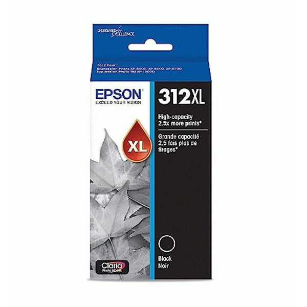 EPSON 312 Claria Photo HD Ink High Capacity Black Cartridge (T312XL120-S) Works with Expression Photo XP-8500, XP-8600, XP-8700, XP-15000 EasyOptionXY LLC