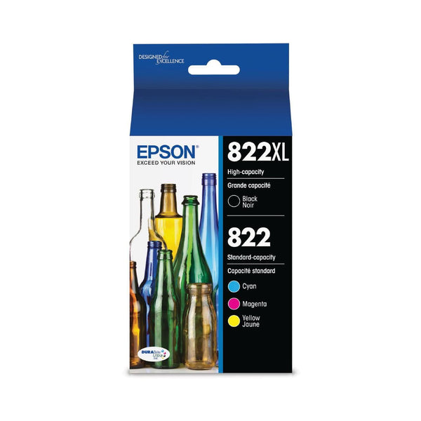 EPSON 822 DURABrite Ultra Ink High Capacity Black & Standard Color Cartridge Combo Pack (T822XL-BCS) Works with WorkForce Pro WF-3820, WF-3823, WF-4820, WF-4830, WF-4833, WF-4834 EasyOptionXY LLC