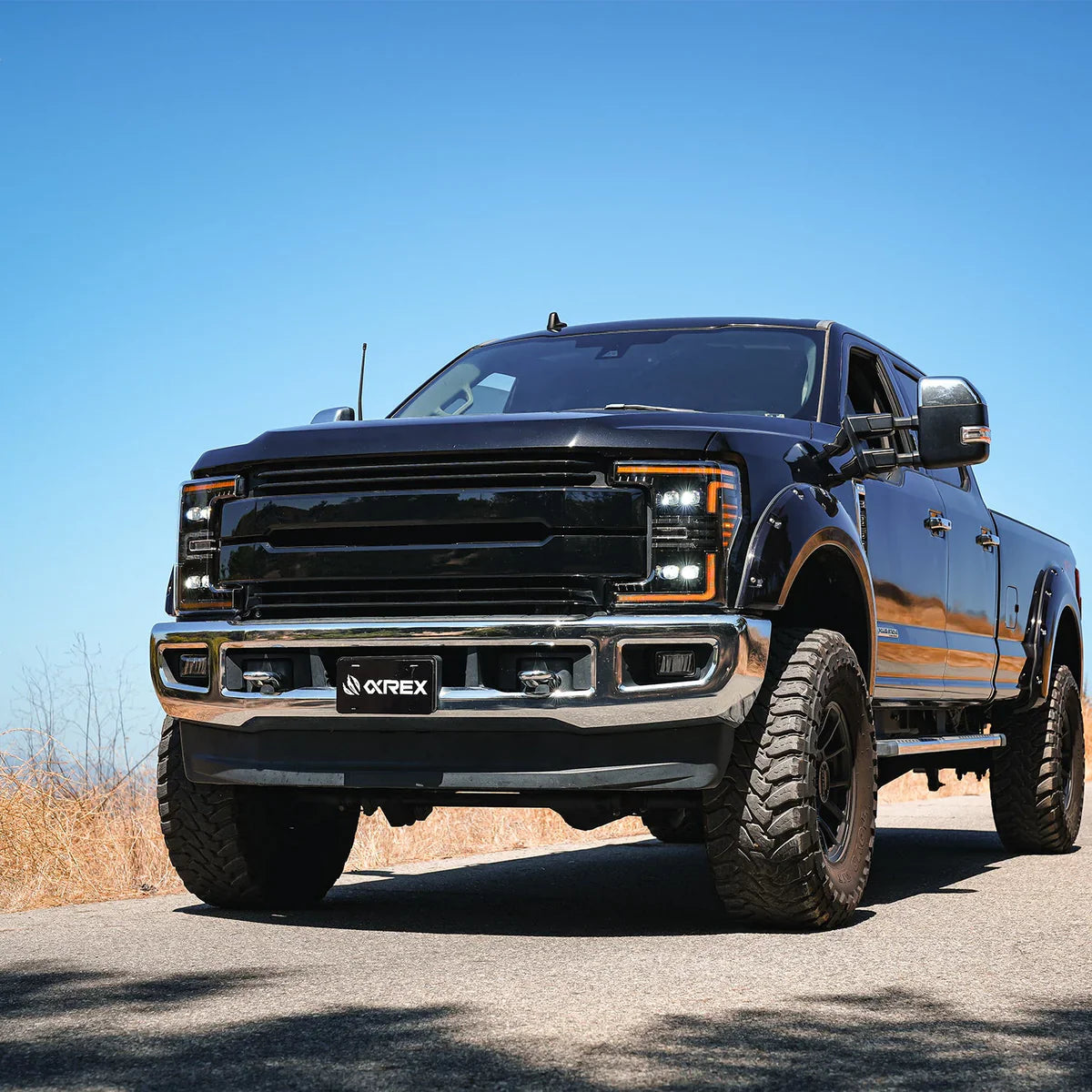 AlphaRex 17-19 Ford Super Duty MKII NOVA-Series LED Projector Headlights Alpha-Black