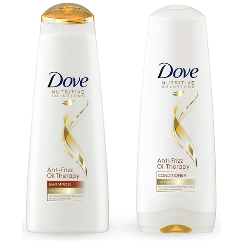 Dove Nutritive Solutions Shampoo and Conditioner Anti-Frizz Oil Therapy 12 oz, 2 count EasyOptionXY LLC