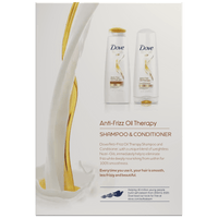 Dove Nutritive Solutions Shampoo and Conditioner Anti-Frizz Oil Therapy 12 oz, 2 count EasyOptionXY LLC