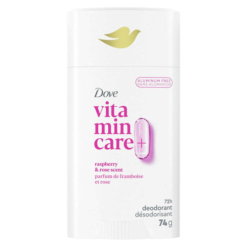 Dove VitaminCare+ No White Marks Women's Deodorant Stick Raspberry & Rose Aluminum Free, 2.6 oz EasyOptionXY LLC