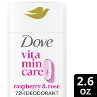 Dove VitaminCare+ No White Marks Women's Deodorant Stick Raspberry & Rose Aluminum Free, 2.6 oz EasyOptionXY LLC