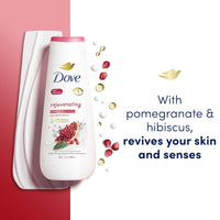 Dove Rejuvenating Gentle Women's Body Wash All Skin Type, Pomegranate & Hibiscus, 20 fl oz Twin Pack EasyOptionXY LLC