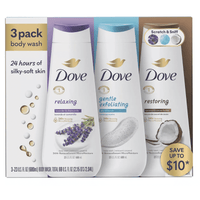 Dove Relax, Exfoliate & Restore Body Wash Variety Pack, 3 pk./23 oz. EasyOptionXY LLC