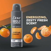 Dove Men+Care Dry Spray Sport care Comfort 3.8 Oz. (Pack of 3) EasyOptionXY LLC