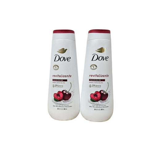 Dove Body Wash Revitalizante Cherry & Chia Milk (2 Pack) EasyOptionXY LLC
