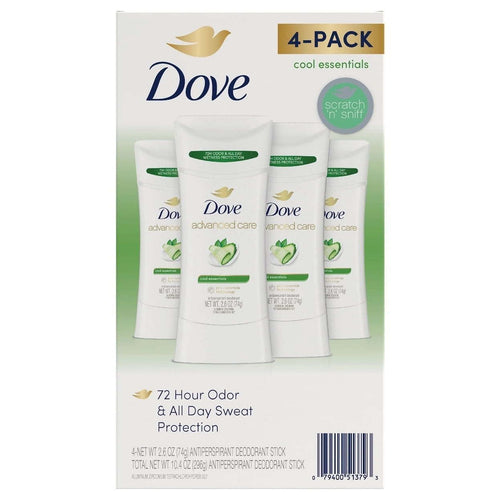 Dove Advanced Care Cool Essentials Deodorant 2.6 Ounce (Pack of 4) EasyOptionXY LLC