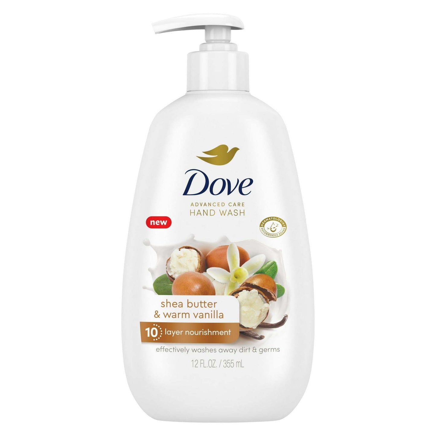 (4 pack) D ove Advanced Care Women's Hand Soap All Skin Shea Butter & Warm Vanilla, 12 oz EasyOptionXY LLC