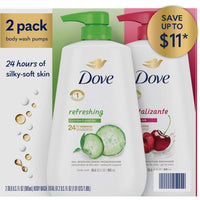 Dove Refreshing Body Wash, Cucumber Green Tea and Cherry Chia Milk, 30.6 oz., 2 pk EasyOptionXY LLC