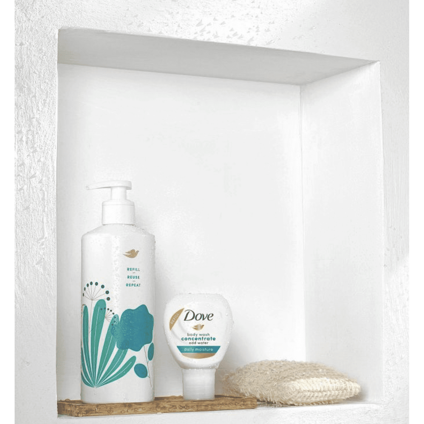 Dove Daily Moisture Body Wash Refill Concentrate & Reusable Bottle - 4 fl oz/Makes 16 fl oz EasyOptionXY LLC