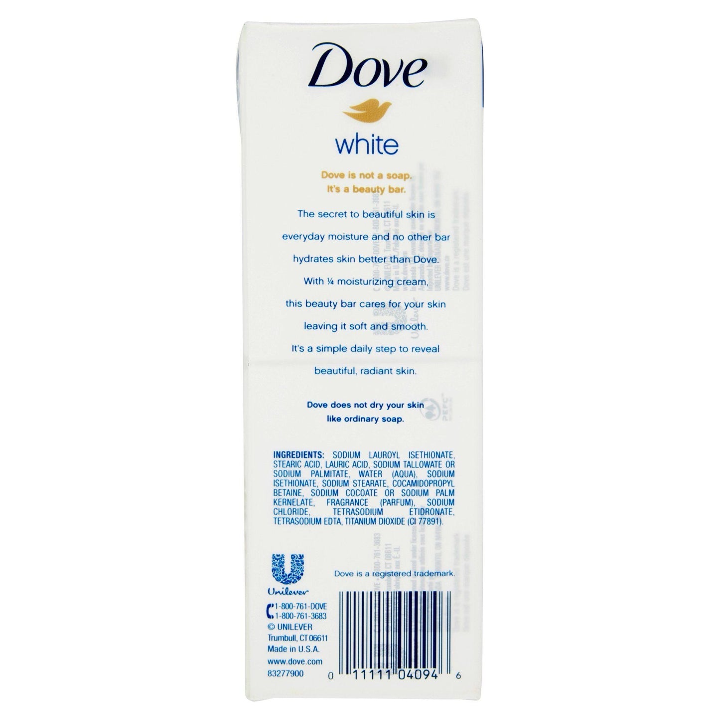 Dove White Beauty Bar, 3.15 oz, 6 Bar