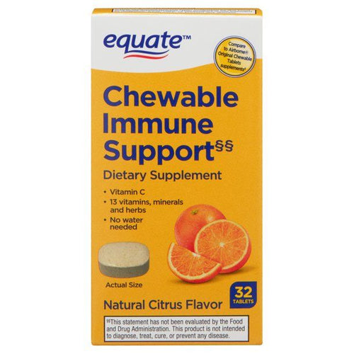Equate Chewable Immune Support; Dietary Supplement; Citrus; 32 Count EasyOptionXY LLC