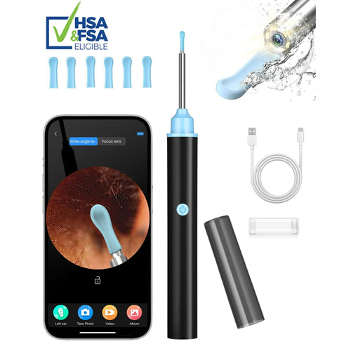 Kekoy Ear Camera and Wax Remover, 1080P Ear Wax Removal Kit, Wireless Otoscope Ear Cleaning Kit with Lights and 6 Ear Scoops EasyOptionXY LLC