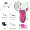 Electric Lint Remover, USB Rechargeable Fabric Shaver for Clothes, Cordless Bobble Sweater Defuzzer with 3 Blades for Fuzz, Pills, Bobbles, Red EasyOptionXY LLC