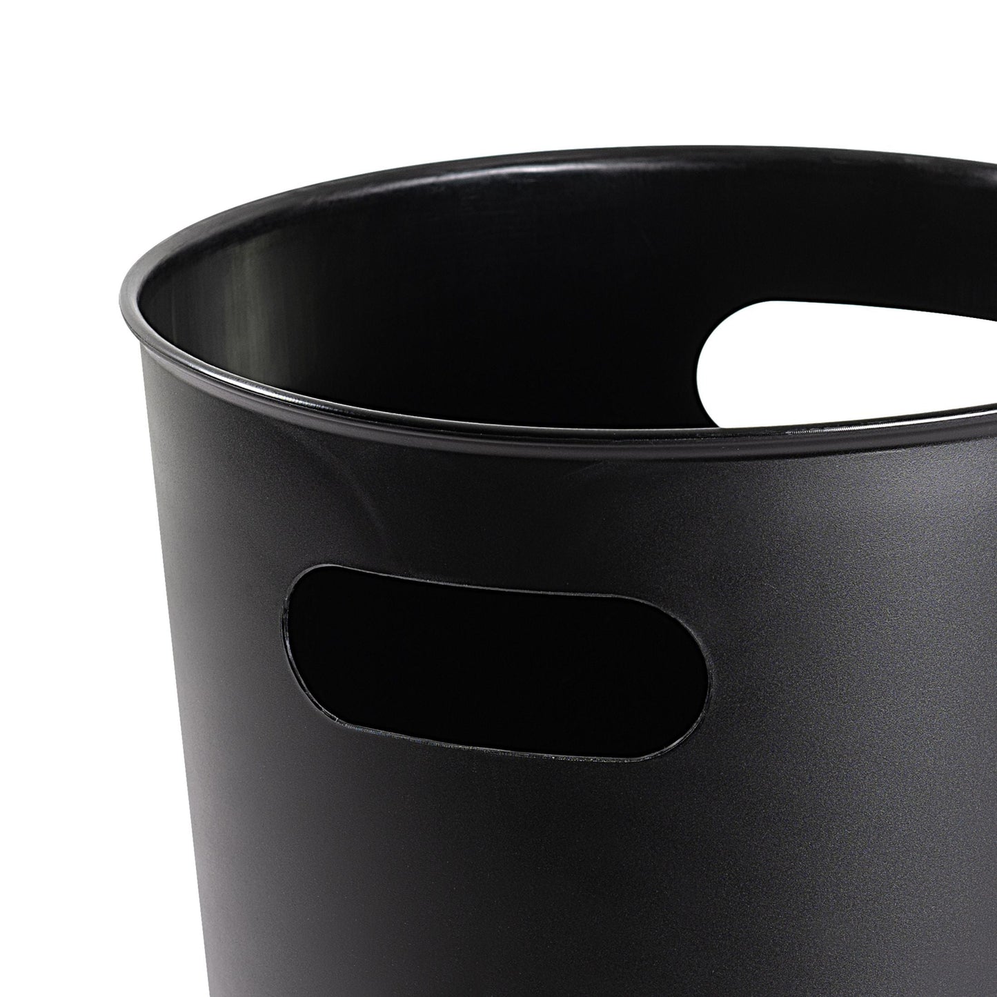 Mainstays Basic Plastic 2.64 Gallon Wastebasket in Rich Bla ck for Bathroom, Bedroom or Office EasyOptionXY LLC