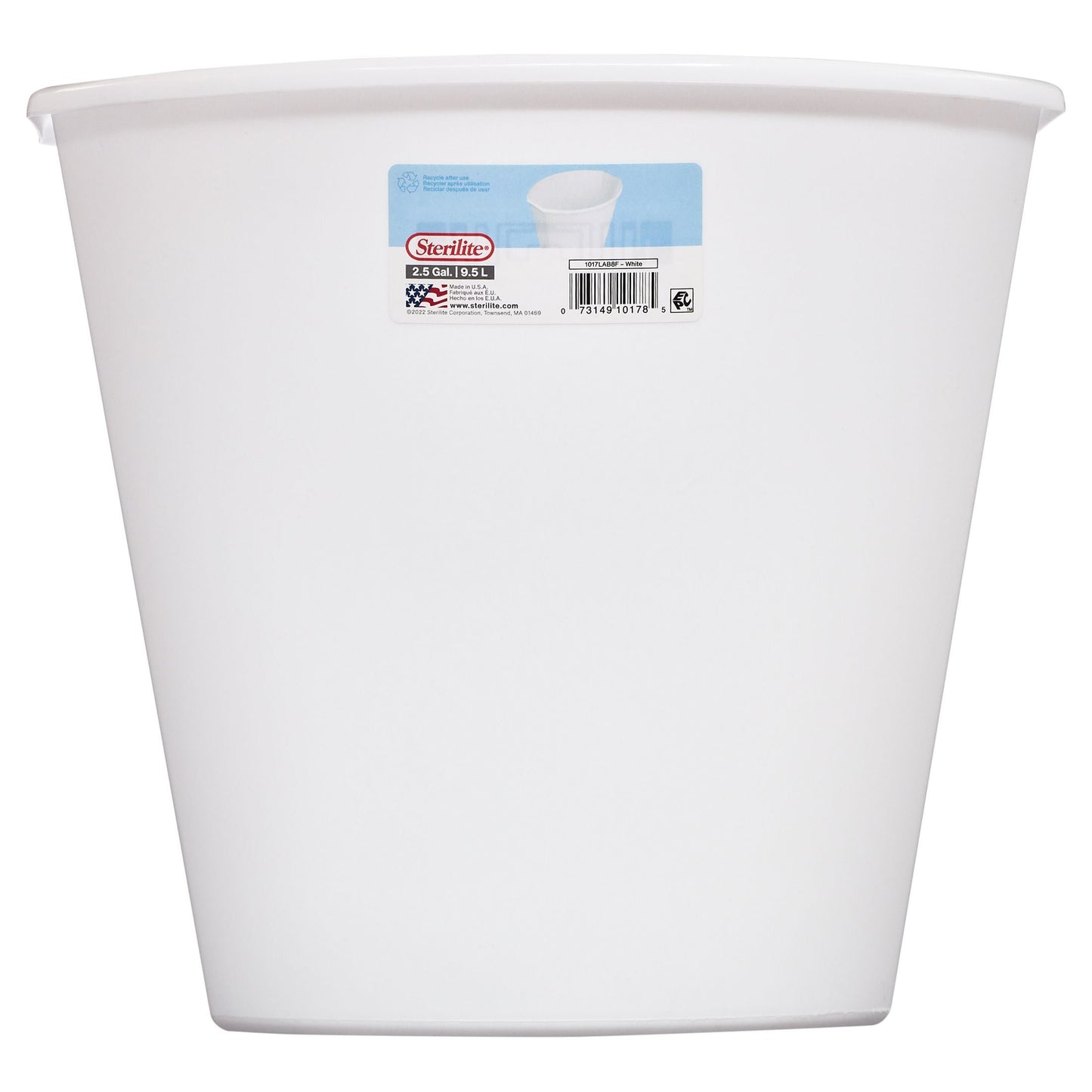 Sterilite 2.5 Gal. Wastebasket, Plastic, Bathroom, White Trash Can EasyOptionXY LLC