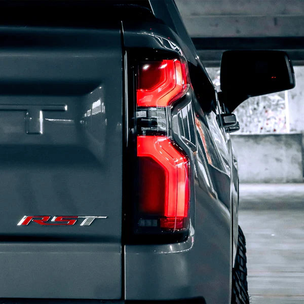 AlphaRex 19-25 Chevrolet Silverado 1500 / 20-25 Silverado 2500HD/3500HD LUXX-Series LED Tail Lights Alpha-Black