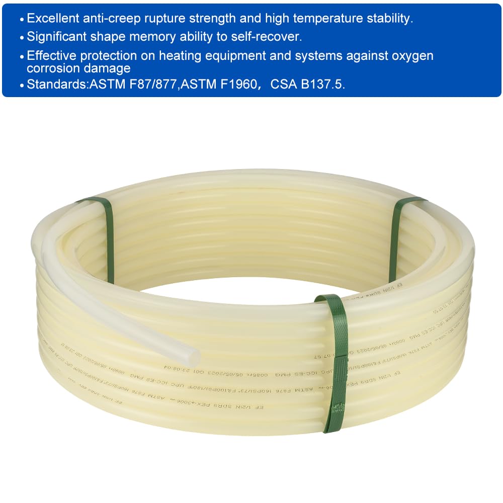 1" 100ft PEX-A Pipe (White & Cutter)