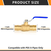10 Pcs 1" PEX Expansion Ball Valve, Blue (Lead Free) Plumbingsell