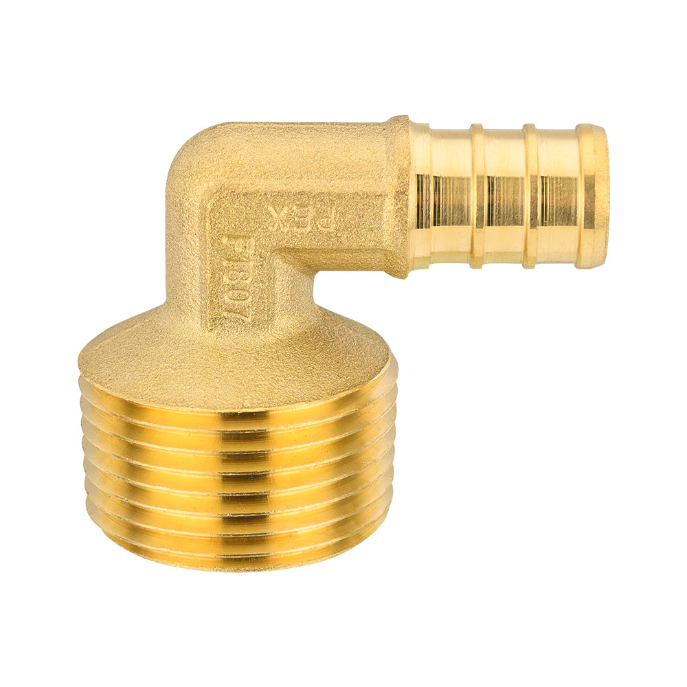 PEX-B Crimp 3/4" PEX x 1/2" Male Threaded Elbow (Lead Free)