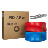 1/2" 600ft, 300ft x 2, PEX-A Pipe, Red & Blue & Cutter Plumbingsell