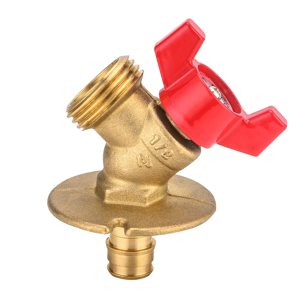 10 Pcs 1/2" PEX Expansion x 3/4" NH, PEX Sillcock, Red