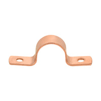 Pro 50 Pack 1/2" Copper Pipe Straps, Two Hole Plumbingsell