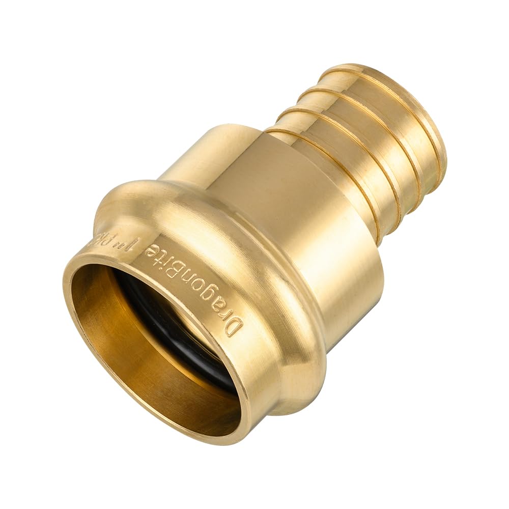 30 Pcs 1" Press x 1" PEX Crimp Brass Adapter (Lead Free)
