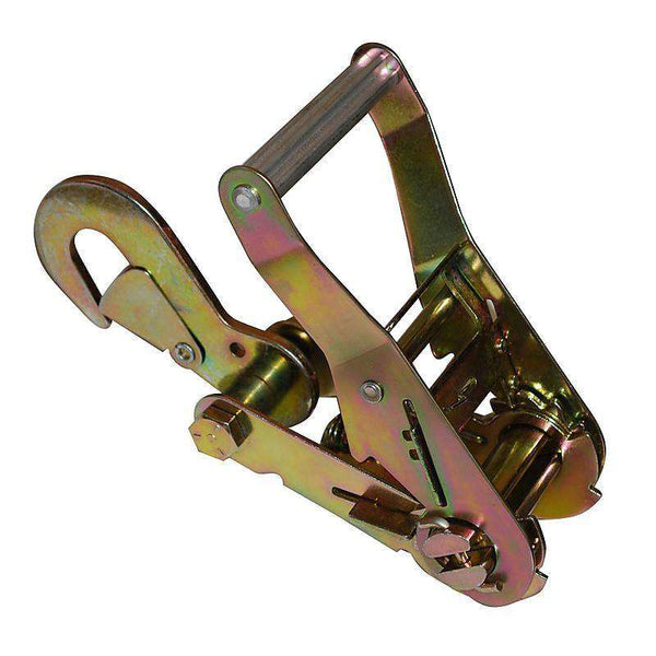 2 Inch Short Wide Handle Strap Ratchet w/ Snap Hook | 2RSWSH RatchetStrap.Com