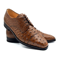 Zelli Italia Zelli Italia 23-538-BDY ANDREA Ostrich Quill Lace Up, Brandy