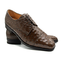 Zelli Italia Zelli Italia 23-538-BRN ANDREA Ostrich Quill Lace Up, Brown