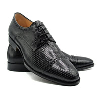 Zelli Italia Zelli Italia 24-526-BLK GIOVANNI Teju Lizard Lace Up, Black