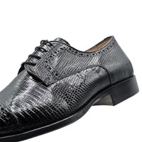 Zelli Italia Zelli Italia 24-526-BLK GIOVANNI Teju Lizard Lace Up, Black