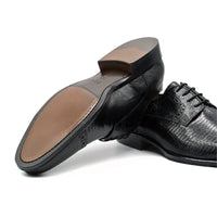 Zelli Italia Zelli Italia 24-526-BLK GIOVANNI Teju Lizard Lace Up, Black
