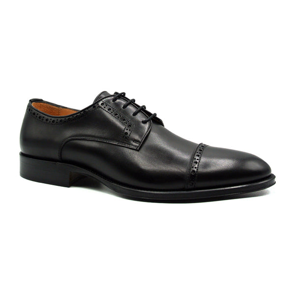 Zelli Italia 25-530-BLK GIOVANNI Italian Calfskin Lace Up, Black Size 10