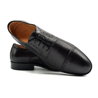 Zelli Italia 25-530-BLK GIOVANNI Italian Calfskin Lace Up, Black Size 10