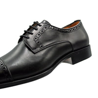 Zelli Italia 25-530-BLK GIOVANNI Italian Calfskin Lace Up, Black Size 10