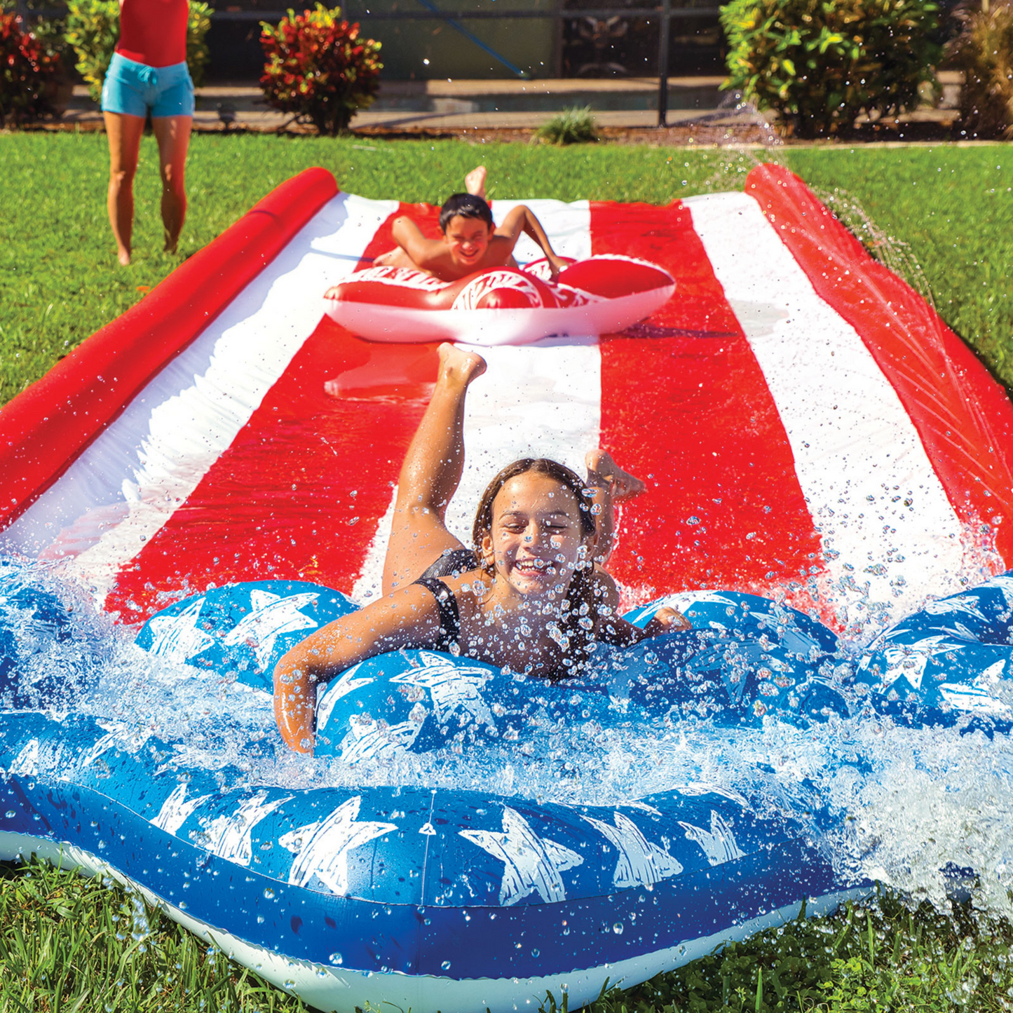 WOW Sports Americana Stars & Stripes Giant 40ft Backyard Super Slide