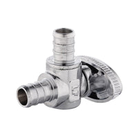 1/2" PEX Crimp x 1/2" PEX Crimp Angle Stop Valve, 1/4 Turn (Lead Free) Plumbingsell