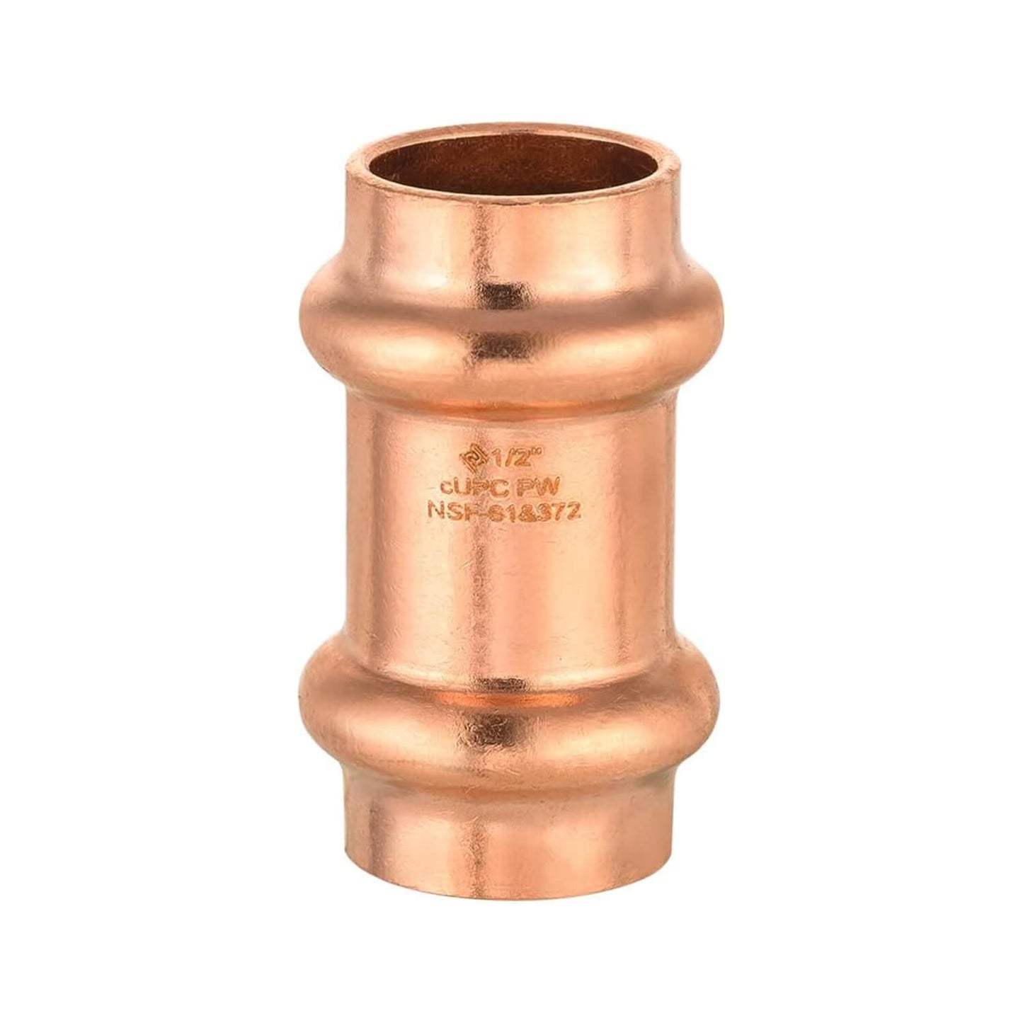 30 Pcs 1/2" Press Copper Coupling w/Stop (Lead Free)