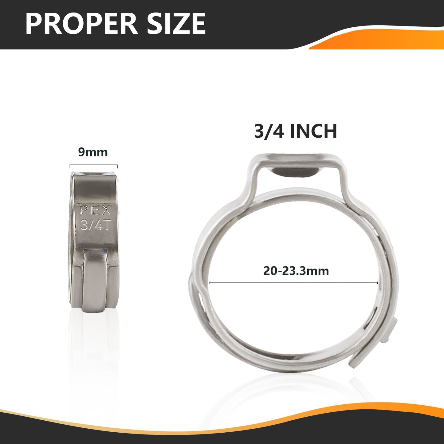 PEX Clamp Rings 3/4" (50)