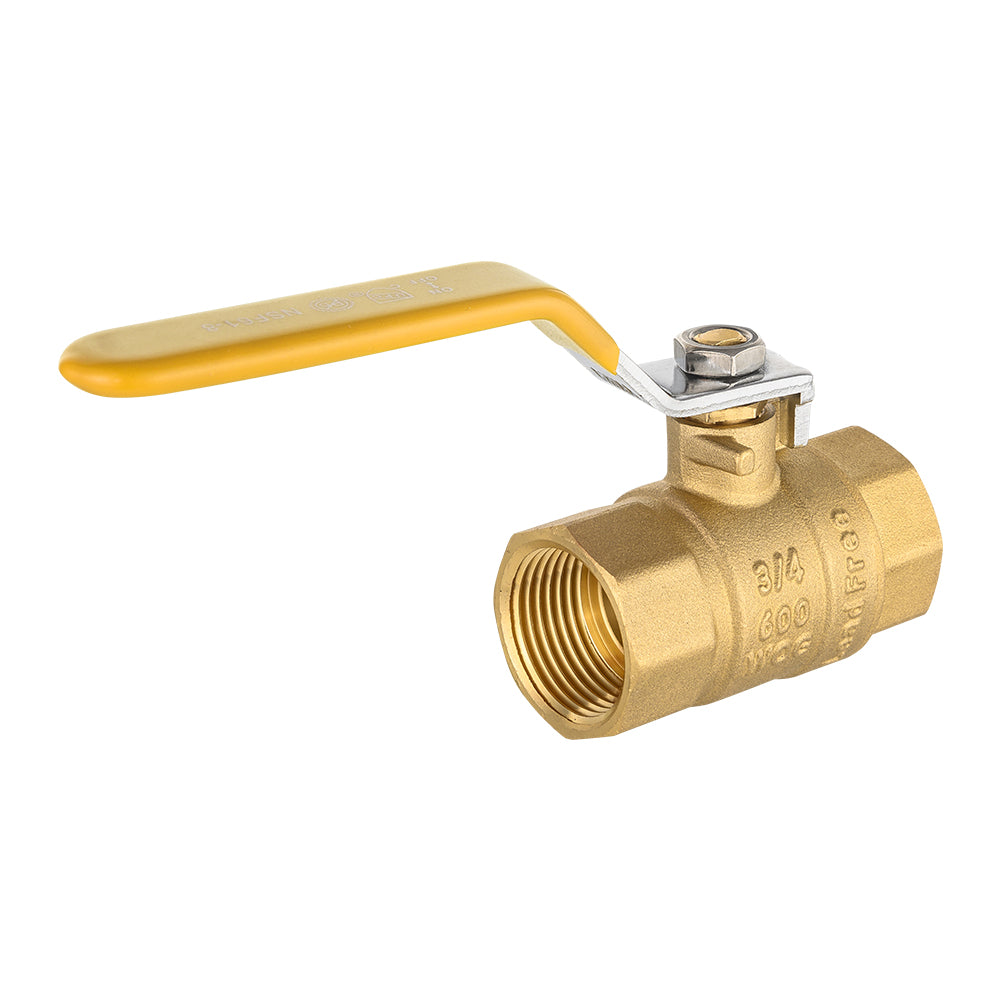 10 Pcs 3/4" FNPT Ball Valve, Yellow (Lead Free) Plumbingsell